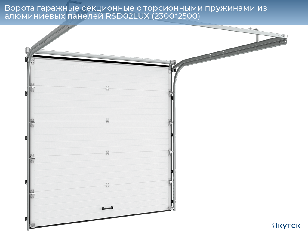 Ворота гаражные секционные с торсионными пружинами из алюминиевых панелей RSD02LUX (2300*2500), yakutsk.doorhan.ru