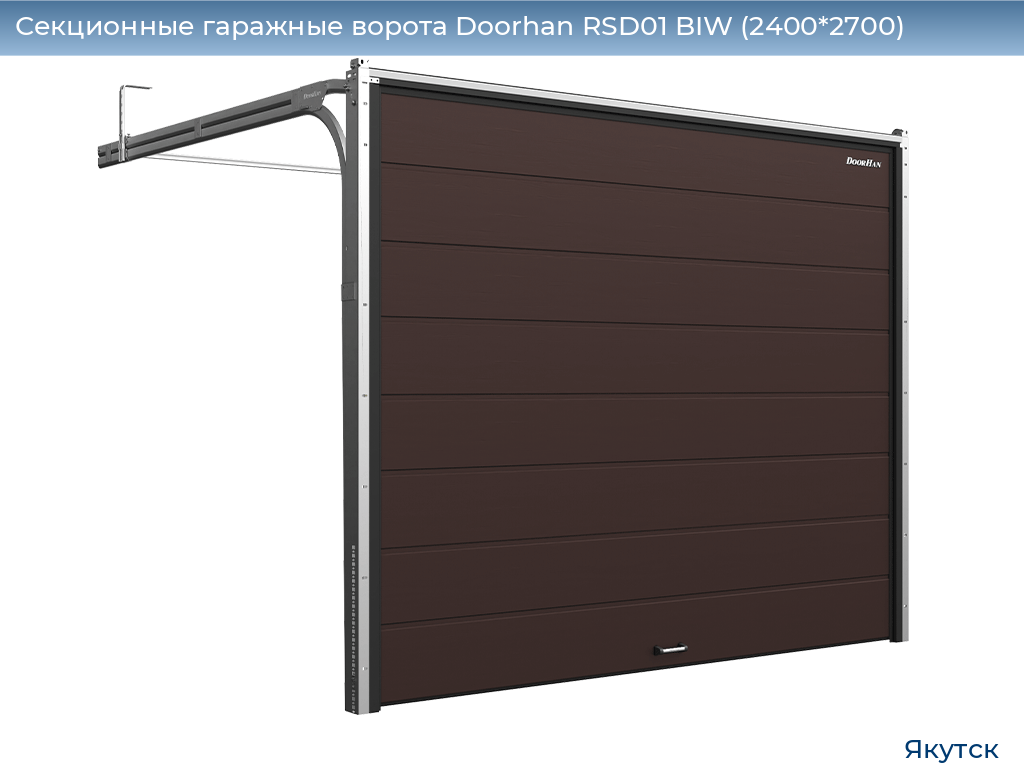 Секционные гаражные ворота Doorhan RSD01 BIW (2400*2700), yakutsk.doorhan.ru