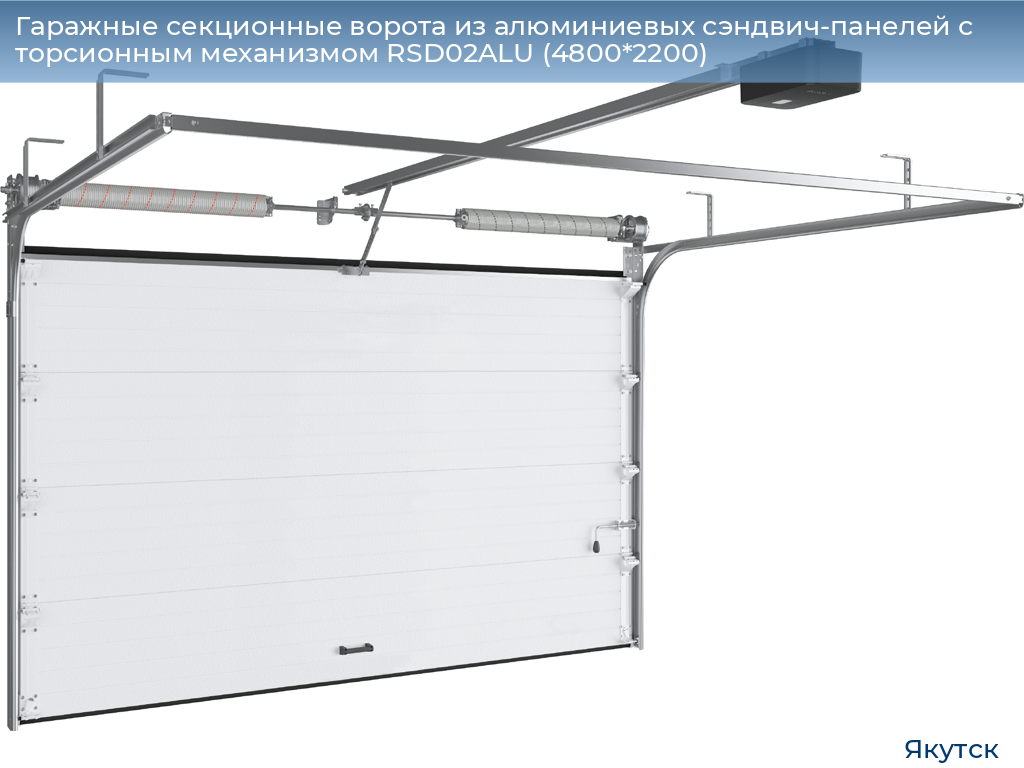 Гаражные секционные ворота из алюминиевых сэндвич-панелей с торсионным механизмом RSD02ALU (4800*2200), yakutsk.doorhan.ru