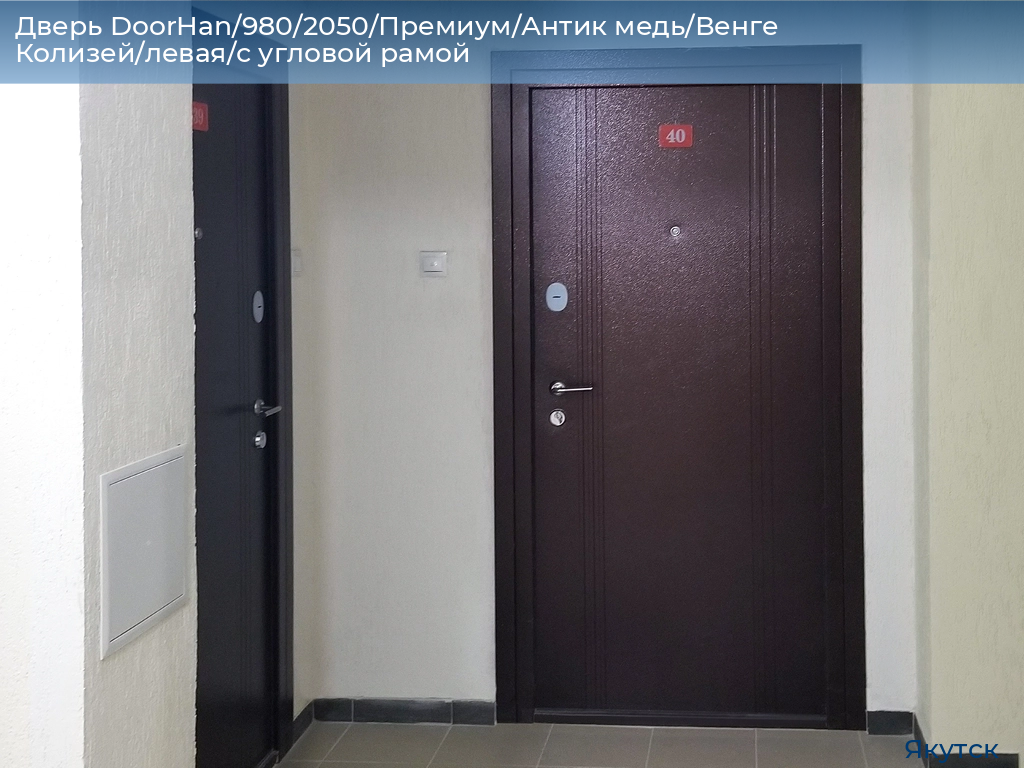 Дверь DoorHan/980/2050/Премиум/Антик медь/Венге Колизей/левая/с угловой рамой, yakutsk.doorhan.ru